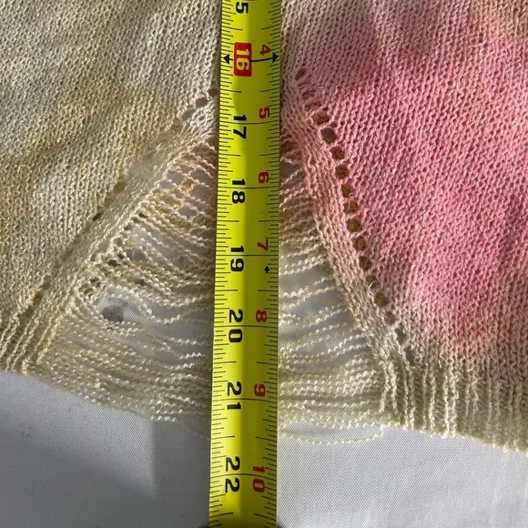 Pink and Cream boho women’s Sweater with hoodie - Picture 5 of 7